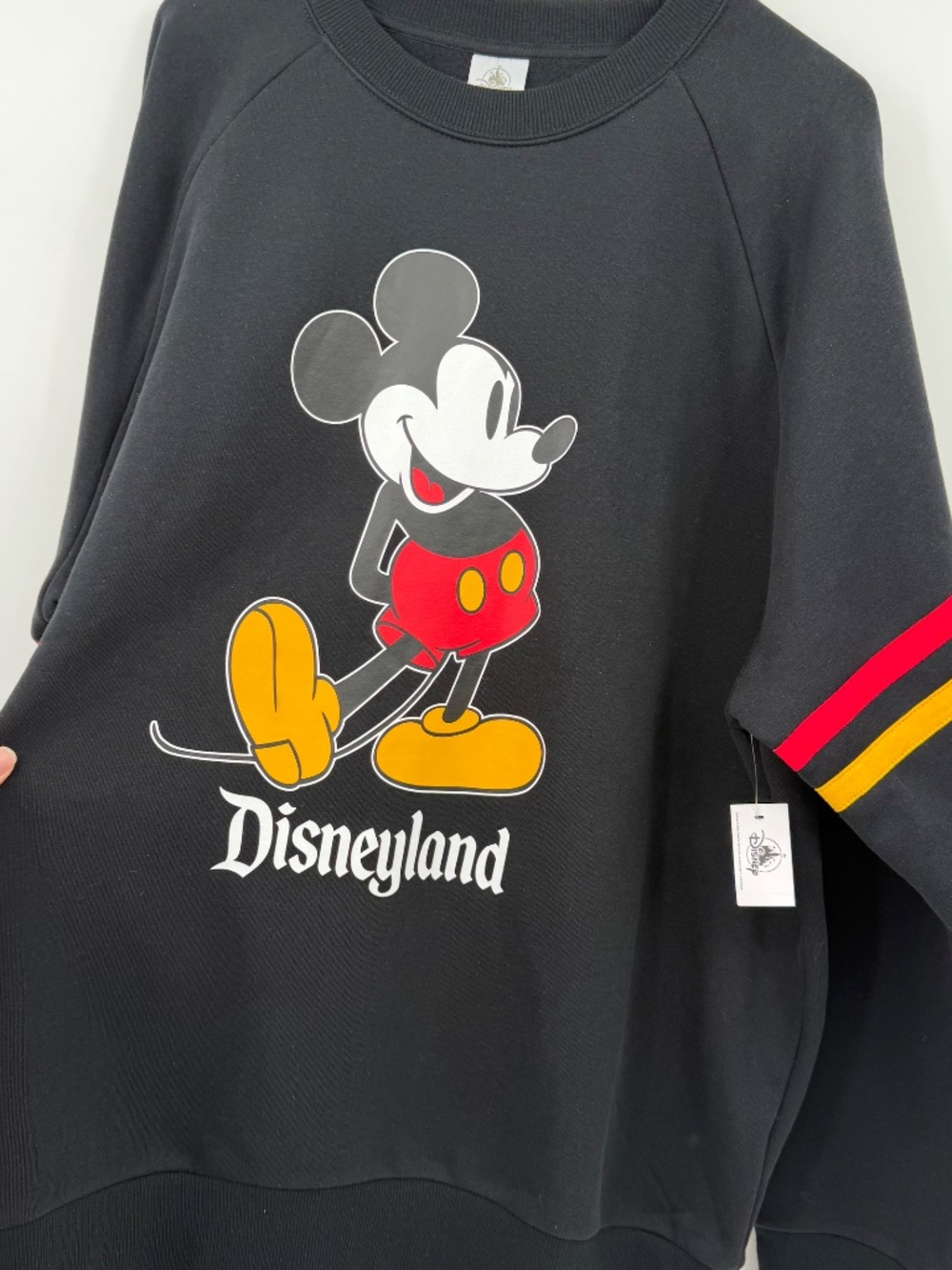 Disney Mickey Mouse Sweatshirt Adult XXL Black Disneyland Crew Neck Classic - Picture 4 of 11